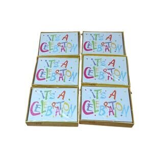 Fantus Paper Products Its A Celebration Invitation Greeting Card Notes Lot of 6